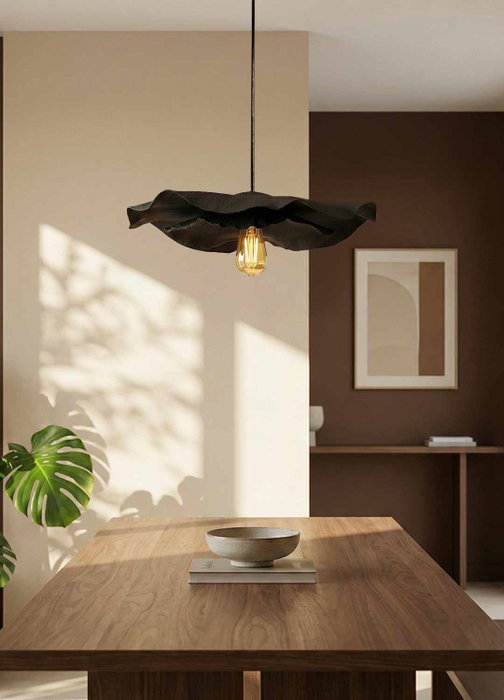 Opviq Lámpara de Araña MOD00019 Negra con Altura Ajustable